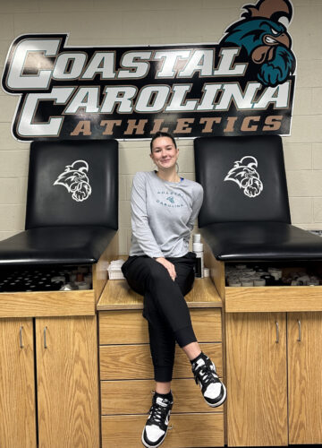 CU-Lock Haven athletic training  student completes clinical placement at Coastal Carolina University